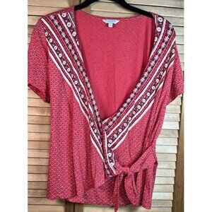 Lucky Brand BoHo Faux Wrap Top